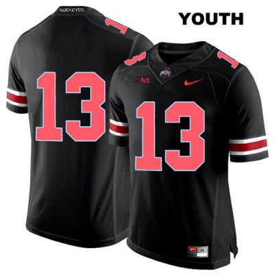 Youth NCAA Ohio State Buckeyes Rashod Berry #13 College Stitched No Name Authentic Nike Red Number Black Football Jersey DD20Q52FG